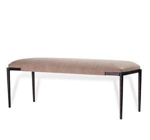 Upholstered Bench with Iron Frame - Hamptons Furniture, Gifts, Modern & Traditional