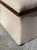 English Antique Storage Ottomans or Stools in Neutral Linen