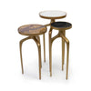 Nesting Table Set in Gold Finish