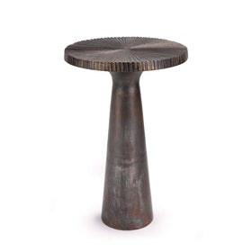 Industrial Style Side Table in Zinc