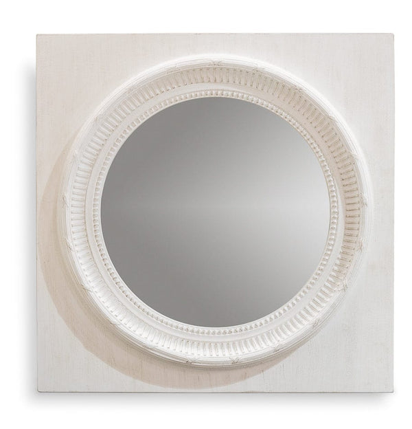 White Painted Round Mirror - Hamptons Furniture, Gifts, Modern & Traditional