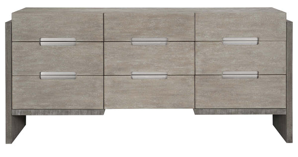 Nine Drawer Dresser with Stainless Steel Details