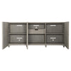 Sideboard in Grey Wire Brushed finish, & Paper Rope Front details to 2 double doors
