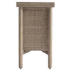 Oak Console Table with Woven Shelf