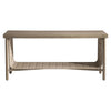 Oak Console Table with Woven Shelf