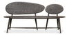 Unusual Bench with Pebble Shaped Back Panels and Seat