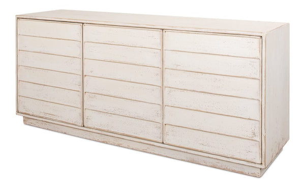 Distressed White Sideboard