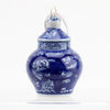 Miniature Blue and White China Jars, Christmas Ornaments
