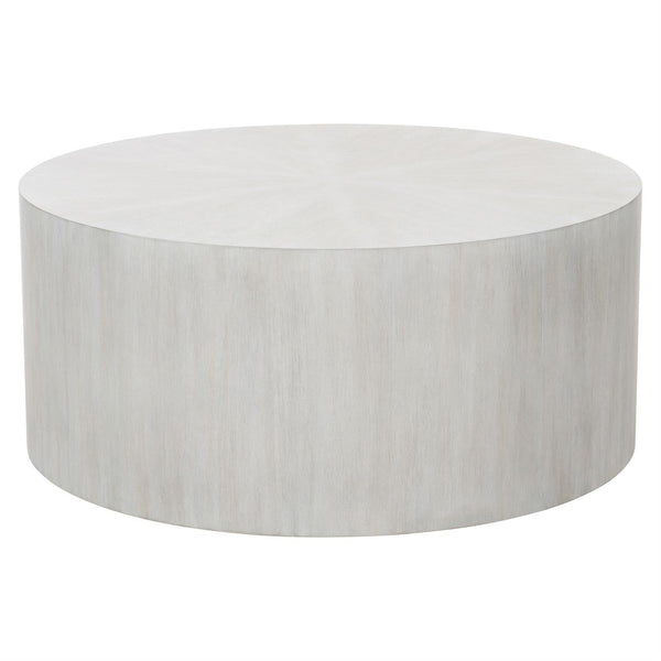 Round Drum Cocktail Table in Whitewash 30" and 36"