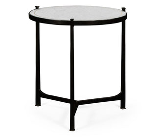 Side Table with Silver Eglomise Top