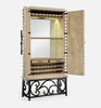 Ribbed Wooden Wine Cabinet - Hamptons Furniture, Gifts, Modern & Traditional