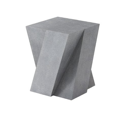 Faux Shagreen Leather Stool - Hamptons Furniture, Gifts, Modern & Traditional
