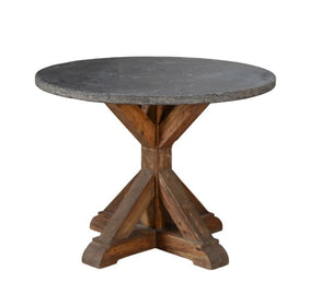 Reclaimed Pine Dining Table with Stone Top - Hamptons Furniture, Gifts, Modern & Traditional