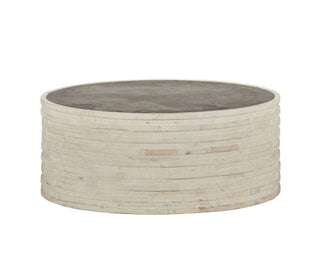 Round Coffee Table with Stone Top - Hamptons Furniture, Gifts, Modern & Traditional