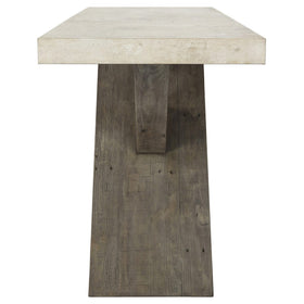 Lightweight Concrete and Reclaimed Pine Console Table