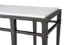 Iron Console Table with White Carrara Marble Top - Hamptons Furniture, Gifts, Modern & Traditional