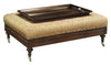 Upholstered Ottoman with Large Tray Top - Hamptons Furniture, Gifts, Modern & Traditional