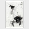 Abstract Black and white image on canvas, "Tranquility"