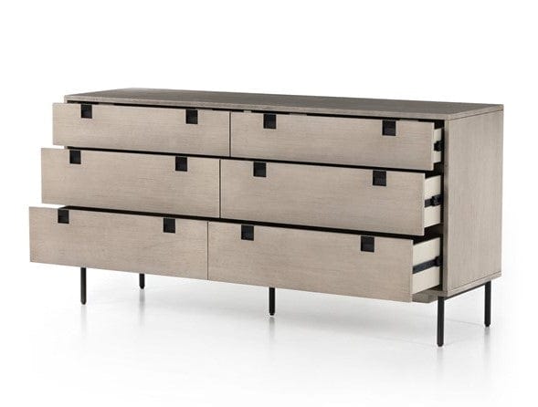 Grey Washed Acacia 6-Drawer Dresser English Country Home Grey Washed Acacia 6-Drawer Dresser English Country Home