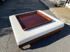Upholstered Ottoman with Large Tray Top