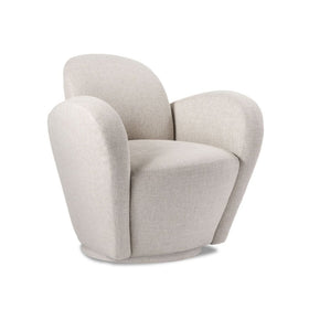 Futuristic Upholstered Swivel Armchair - quick ship