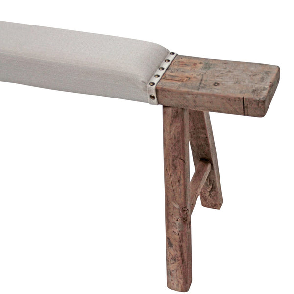 Unique Narrow Bench with Upholstered Seat English Country Home