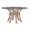 Handmade Rattan Knot Cocktail Table with Glass Top - Hamptons Furniture, Gifts, Modern & Traditional