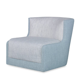 Large Swivel Chair with Stripe Crypton Fabric