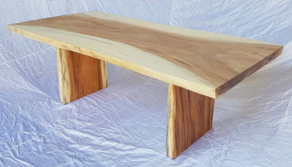 Live Edge Table with Wood or Glass Legs