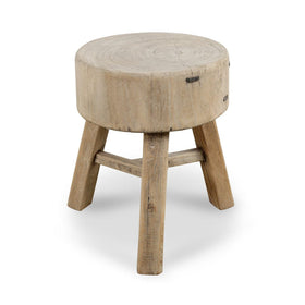 Reclaimed Wood Round Wooden Table or Stool