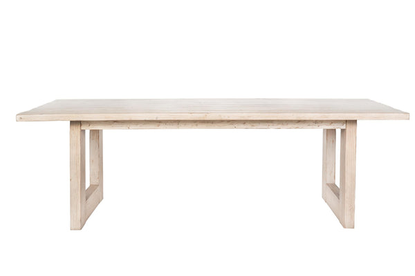 95" Whitewashed Reclaimed Pine Dining Table