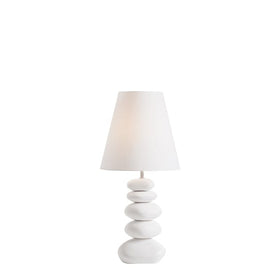 White Resin Pebble Lamps - Hamptons Furniture, Gifts, Modern & Traditional