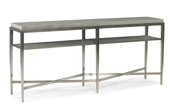 Narrow metal and wood console table - Hamptons Furniture, Gifts, Modern & Traditional
