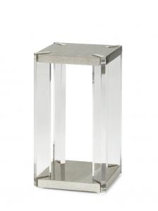 Silver and Gold Leaf Accent Table