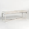 beautiful cow hide bench, on brushed chrome  x base - Hamptons Furniture, Gifts, Modern & Traditional