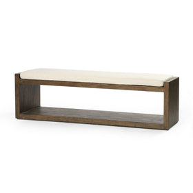 Upholstered Wood Bench - Hamptons Furniture, Gifts, Modern & Traditional