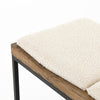 Oak Bench with Iron Base and 3 Seat Pillows - Hamptons Furniture, Gifts, Modern & Traditional