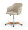 Oatmeal Colored Desk Chair with Steel and Beachwood Base