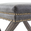 Upholstered X-base Stool - Hamptons Furniture, Gifts, Modern & Traditional