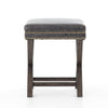 Upholstered X-base Stool - Hamptons Furniture, Gifts, Modern & Traditional