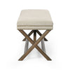 Upholstered X-base Bench - Hamptons Furniture, Gifts, Modern & Traditional