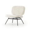 Occasional Chair in Angora Faux Ivory