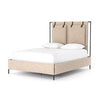 Upholstered Bed in Tan or Grey
