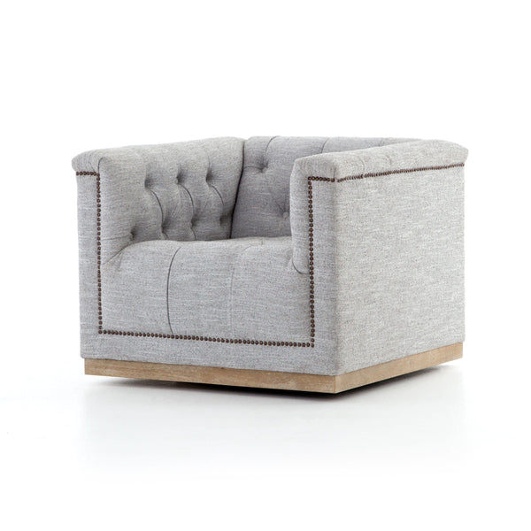 Nailhead Swivel Chair - Hamptons Furniture, Gifts, Modern & Traditional