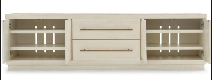 Low Media Console with 3D Door Fronts