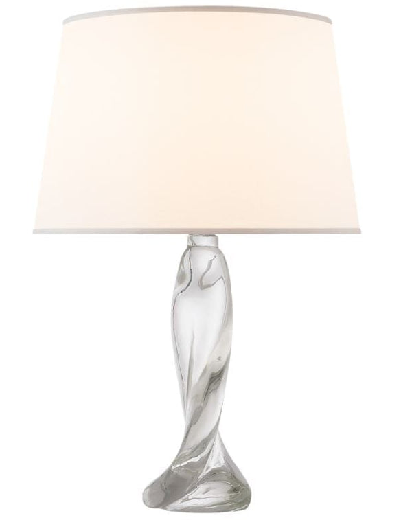 Chloe Table Lamp in Clear Crystal with Silk Shade