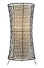 28" Mesh Outdoor Table Lamp Brown or Black - Cordless, Rechargeable Bulb