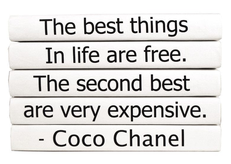 Decorative Books Coco Chanel Quote - Best Things – English Country Home