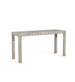 Faux Snakeskin Console Table