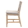 Dining Chair Grey Teak and Rope, with quick dry seat cushion